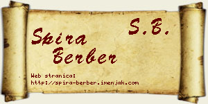 Spira Berber vizit kartica